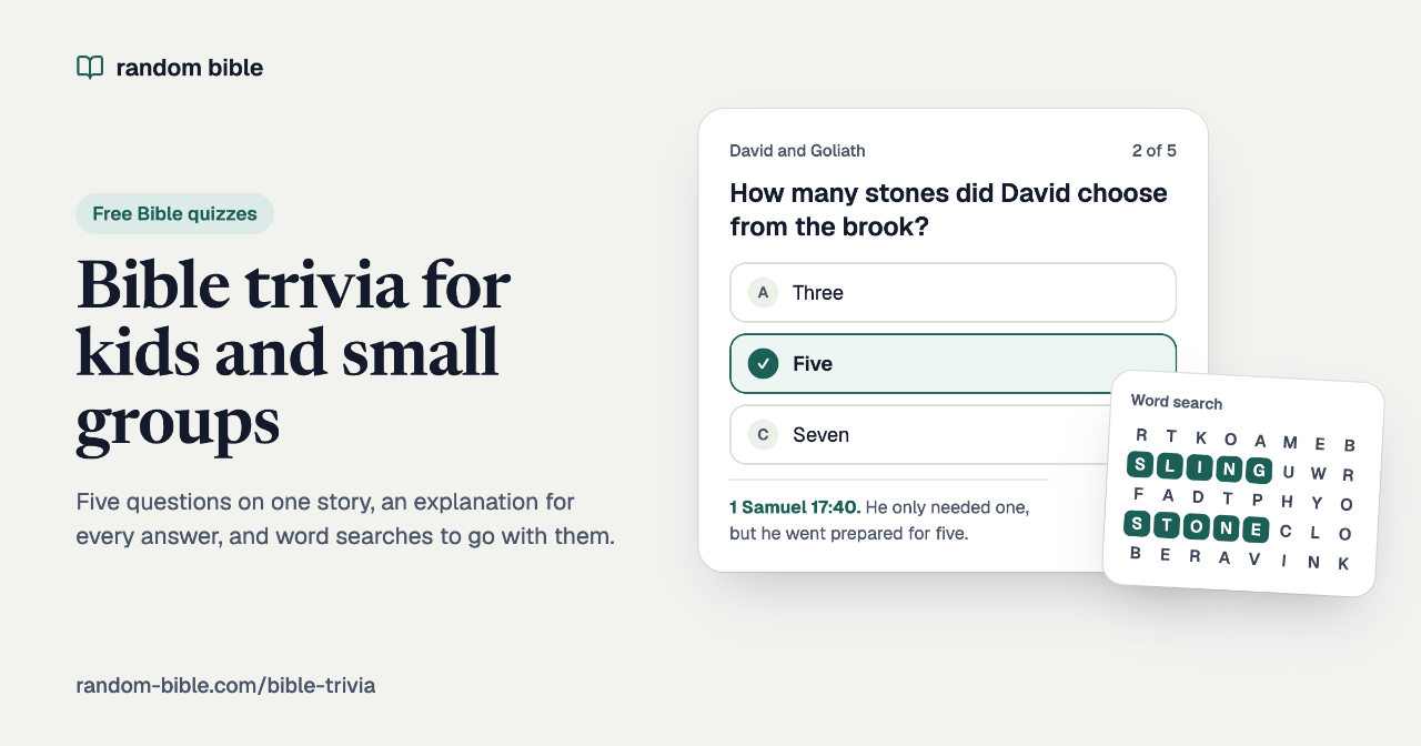 Free Bible Trivia for Kids and Small Groups, With Answers Explained