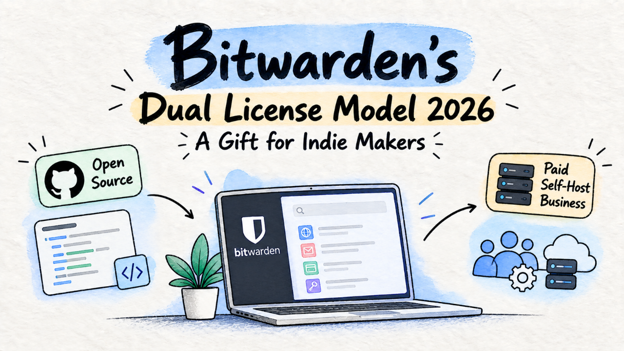 Bitwarden Dual License Model 2026: A Gift for Indie Makers