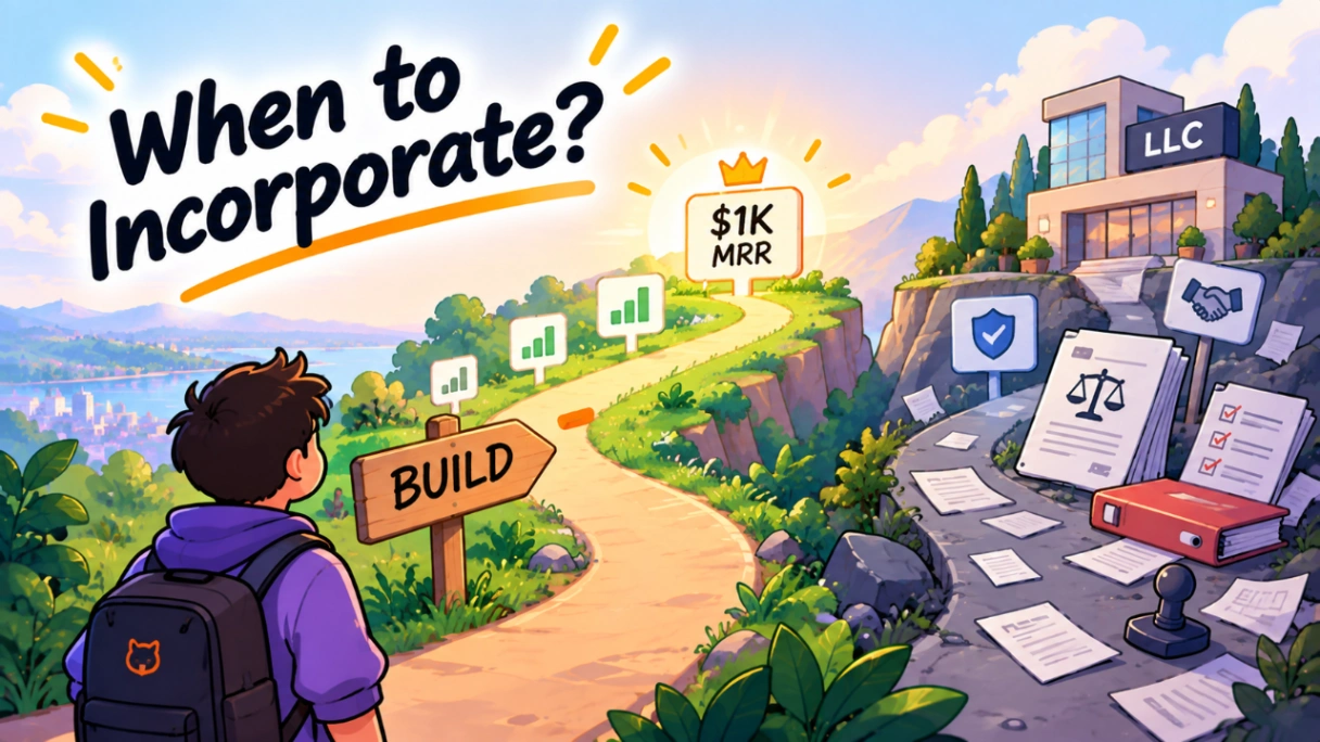 When to Incorporate as an Indie Hacker: The 2026 Guide